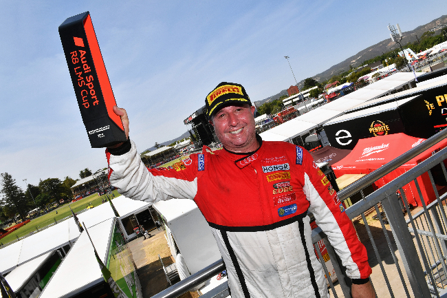 Tony Bates (AUS) Tony Bates Racing celebrates victory in Race One.
